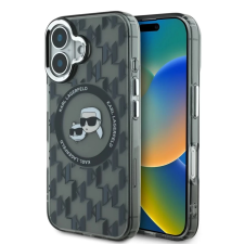 Karl Lagerfeld IML Monogram K&CH Heads MagSafe tok iPhone 16 készülékhez fekete tok és táska