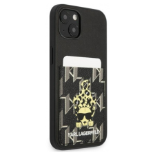 Karl Lagerfeld iPhone 13 Tok kártyatartóval - Fekete/Mintás tok és táska