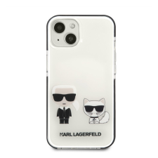 Karl Lagerfeld Karl and Choupette TPE hátlap tok Apple iPhone 13 mini, fehér tok és táska