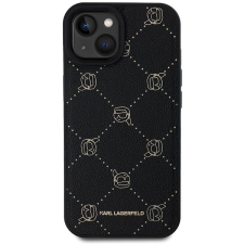 Karl Lagerfeld Karl Heads Pattern iPhone 15 MagSafe fekete PU tok tok és táska