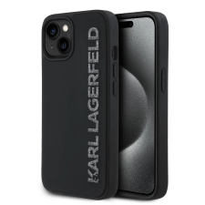 Karl Lagerfeld Karl Lagerfeld 3D Rubber Glitter Logo tok iPhone 14 készülékhez fekete tok és táska