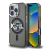 Karl Lagerfeld Karl Lagerfeld IML Glitter Karl and Choupette Sketch MagSafe tok iPhone 16 Pro Max készülékhez fekete