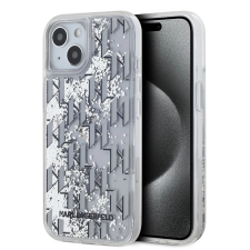 Karl Lagerfeld Karl Lagerfeld Liquid Glitter Monogram Gradient tok iPhone 15 készülékhez fehér tok és táska