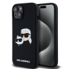 Karl Lagerfeld Karl Lagerfeld Liquid Silicone Double Heads MagSafe tok iPhone 15 Pro Max készülékhez fekete