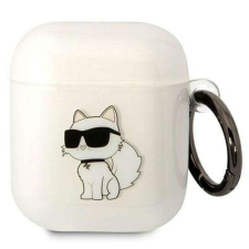 Karl Lagerfeld KLA2HNCHTCT Airpods 1/2 tok átlátszó ikonikus Choupette fülhallgató, fejhallgató tok