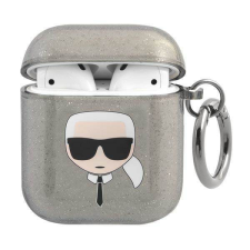 Karl Lagerfeld KLA2UKHGK AirPods fekete csillogós tok Karl Lagerfeld fej fülhallgató, fejhallgató tok