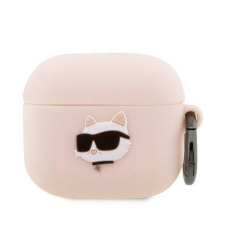Karl Lagerfeld KLA3RUNCHP AirPods 3 rózsaszín szilikon tok 3D Choupette fej audió kellék