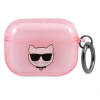 Karl Lagerfeld KLA3UCHGP AirPods 3 borító rózsaszín Glitter Choupette