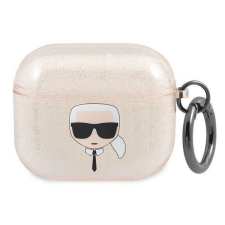 Karl Lagerfeld KLA3UKHGD AirPods 3 arany csillogós tok Karl Lagerfeld fej fülhallgató, fejhallgató tok