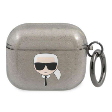 Karl Lagerfeld KLA3UKHGK AIRPODS 3 tok fekete csillámos Karl feje fülhallgató, fejhallgató tok
