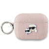 Karl Lagerfeld KLAP2PGKCPP Monogram Karl & Choupette Head tok AirPods Pro 2 - rózsaszín