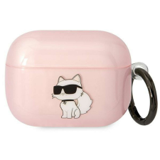 Karl Lagerfeld KLAPHNCHTCP Airpods Pro borító rózsaszín/rózsaszín Ikonik Choupette fülhallgató, fejhallgató tok