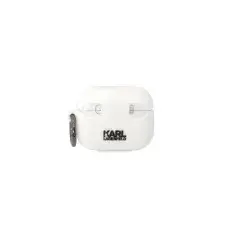 Karl Lagerfeld KLAPRUNCHH AirPods Pro fehér szilikon tok 3D Choupette fej fülhallgató, fejhallgató tok