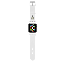 Karl Lagerfeld KLAWLSLKW Apple Watch 42 44 45 49 mm szilikon óraszíj fehér okosóra kellék