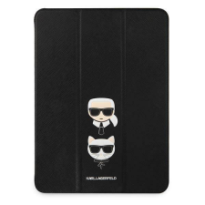 Karl Lagerfeld KLFC12OKCK iPad 12.9&quot; Pro 2021 könyvtok fekete Saffiano Karl &amp;Choupette tablet tok