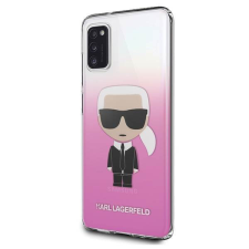 Karl Lagerfeld KLHCA41TRDFKPI Samsung Galaxy A41A415 rózsaszín színátmenetes ikonikus Karl Lagerfeld tok tok és táska