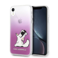 Karl Lagerfeld KLHCI61CFNRCPI Choupette Fun tok iPhone XR - rózsaszín tok és táska