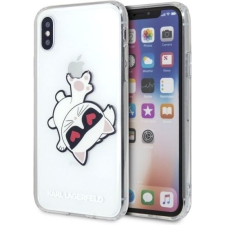 Karl Lagerfeld KLHCI65CFHE iPhone Xs Max Átlátszó Choupette Fun Keménytok (KLHCI65CFHE) tok és táska