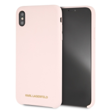 Karl Lagerfeld KLHCI65SLLPG iPhone Xs Max keménytok világos rózsaszín szilikon tok és táska