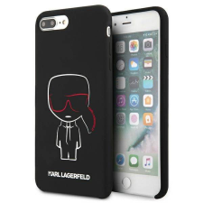 Karl Lagerfeld KLHCI8LSLKCBK iPhone 7/8 Plus keménytok fekete szilikon Karl ikonikus tok és táska