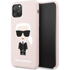 Karl Lagerfeld KLHCN58SLFKPI iPhone 11 Pro Keménytok Világos Rózsaszín Szilikon Ikonikus Tok (GSM097045) tok és táska