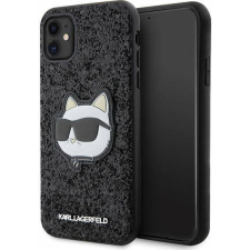 Karl Lagerfeld KLHCN61G2CPK iPhone 11 6.1" Fekete Keménytok Glitter Choupette Patch (KLD1589) tok és táska