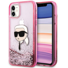 Karl Lagerfeld KLHCN61LNKHCP Glitter Karl Head keménytok iPhone 11/ XR - rózsaszín tok és táska
