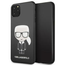 Karl Lagerfeld KLHCN65DLFKBK iPhone 11 Pro Max fekete kemény tok Iconic Karl Glitter tok és táska