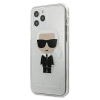 Karl Lagerfeld KLHCP12MPCUTRIKSL Glitter Ikonik Karl tok iPhone 12/12 Pro - ezüst színű