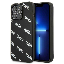 Karl Lagerfeld KLHCP13LPULMBK3 iPhone 13 Pro / 13 6.1&quot; keménytok fekete Allover tok és táska