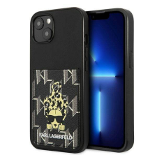 Karl Lagerfeld KLHCP13MCANCNK iPhone 13 6,1" keménytok fekete Karlimals Cardslot tok és táska
