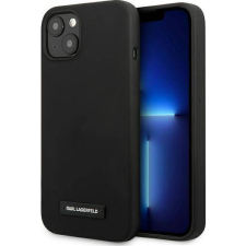 Karl Lagerfeld KLHCP13MSLMP1K iPhone 13 6,1" Keménytok Fekete Szilikon Plakett (KLD925BLK) tok és táska