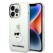 Karl Lagerfeld KLHCP14LHNCHTCT iPhone 14 Pro 6,1" átlátszó keménytok ikonikus Choupette tok és táska