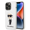 Karl Lagerfeld KLHCP14LSNIKBCH iPhone 14 Pro 6.1" keménytok fehér/fehér szilikon Ikonik Ikonik