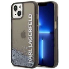 Karl Lagerfeld KLHCP14SLCKVK iPhone 14 6,1" fekete folyékony csillogó kristályos keménytok tok és táska
