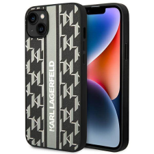 Karl Lagerfeld KLHCP14SPGKLSKG iPhone 14 6,1" keménytok szürke Monogram csíkos tok tok és táska
