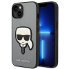 Karl Lagerfeld KLHCP14SSAPKHG iPhone 14 6,1" ezüst keménytok Saffiano Karl Lagerfeld fej Patch tok