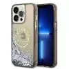 Karl Lagerfeld KLHCP14XLCRSGRK iPhone 14 Pro Max 6,7" fekete keménytok folyékony csillogó kristályos RSG tok