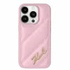 Karl Lagerfeld KLHCP15MPQDSMGP Diagonal Quilted Script tok iPhone 15 Plus / 14 Plus - rózsaszín