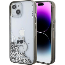 Karl Lagerfeld KLHCP15SLKCNSK iPhone 15 6.1" Átlátszó Keménytok Folyékony Csillámos Choupette (KF001775) tok és táska