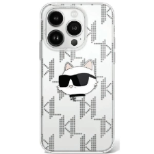 Karl Lagerfeld KLHCP16LHKLPCHT IML Choupette Head Electroplated keménytok iPhone 16 Pro - átlátszó tok és táska