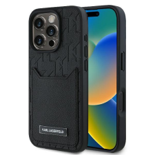 Karl Lagerfeld KLHCP16XPGKHPRPK Cardslots Monogram keménytok iPhone 16 Pro Max - fekete tok és táska