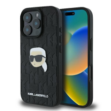 Karl Lagerfeld KLHCP16XPGKLKIPK Monogram Karl Head Pin keménytok iPhone 16 Pro Max - fekete tok és táska