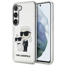 Karl Lagerfeld KLHCS23MHNKCTGT Samsung Galaxy S23+ S916 átlátszó keménytok Karl&Choupette csillogó tok és táska