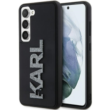 Karl Lagerfeld KLHCS24S3DMBKCK 3D Rubber Glitter Logo keménytok Samsung Galaxy S24 - fekete tok és táska