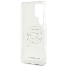 Karl Lagerfeld KLHCS25LHKHDCELT IML Rhinestones Karl Head tok Samsung Galaxy S25 Ultra - átlátszó tok és táska