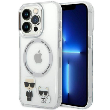 Karl Lagerfeld KLHMP14LHKCT iPhone 14 Pro 6,1&quot; keménytok átlátszó Karl &amp; Choupette Alumínium Magsafe tok tok és táska
