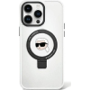 Karl Lagerfeld KLHMP15LHMRSKHHH iPhone 15 Pro 6.1" Fehér Keménytok Gyűrűs Állvány Karl Head Magsafe (KF001826)