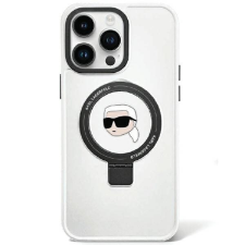 Karl Lagerfeld KLHMP15SHMRSKHHH iPhone 15 6.1&quot; fehér keménytok gyűrűs állvány Karl Head MagSafe tok és táska