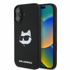 Karl Lagerfeld KLHMP16SSCHPPLK Silicone Choupette Head Print MagSafe keménytok iPhone 16 - fekete tok és táska